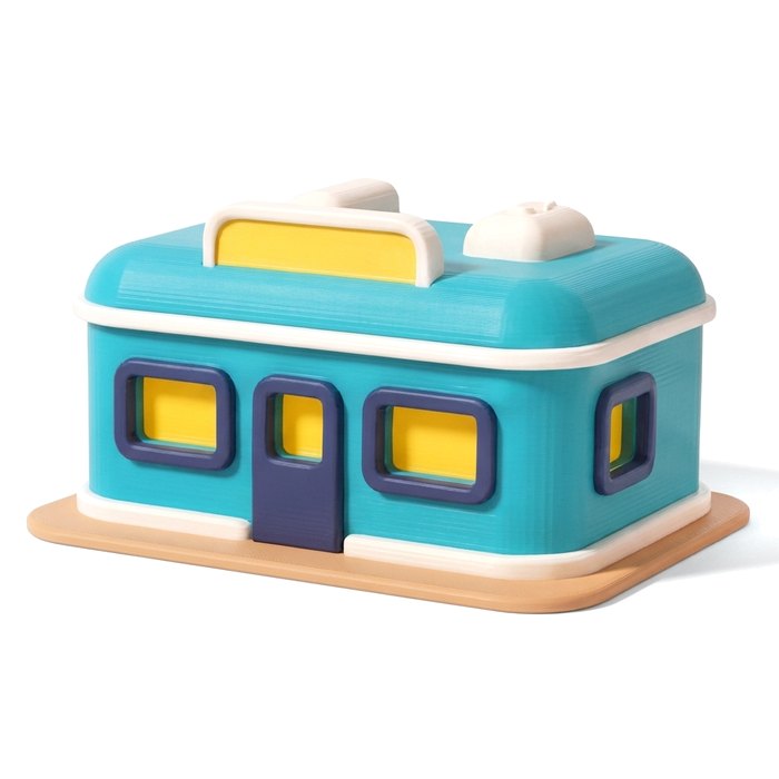 The Roadhouse diner: a tiny teal diner with yellow windows