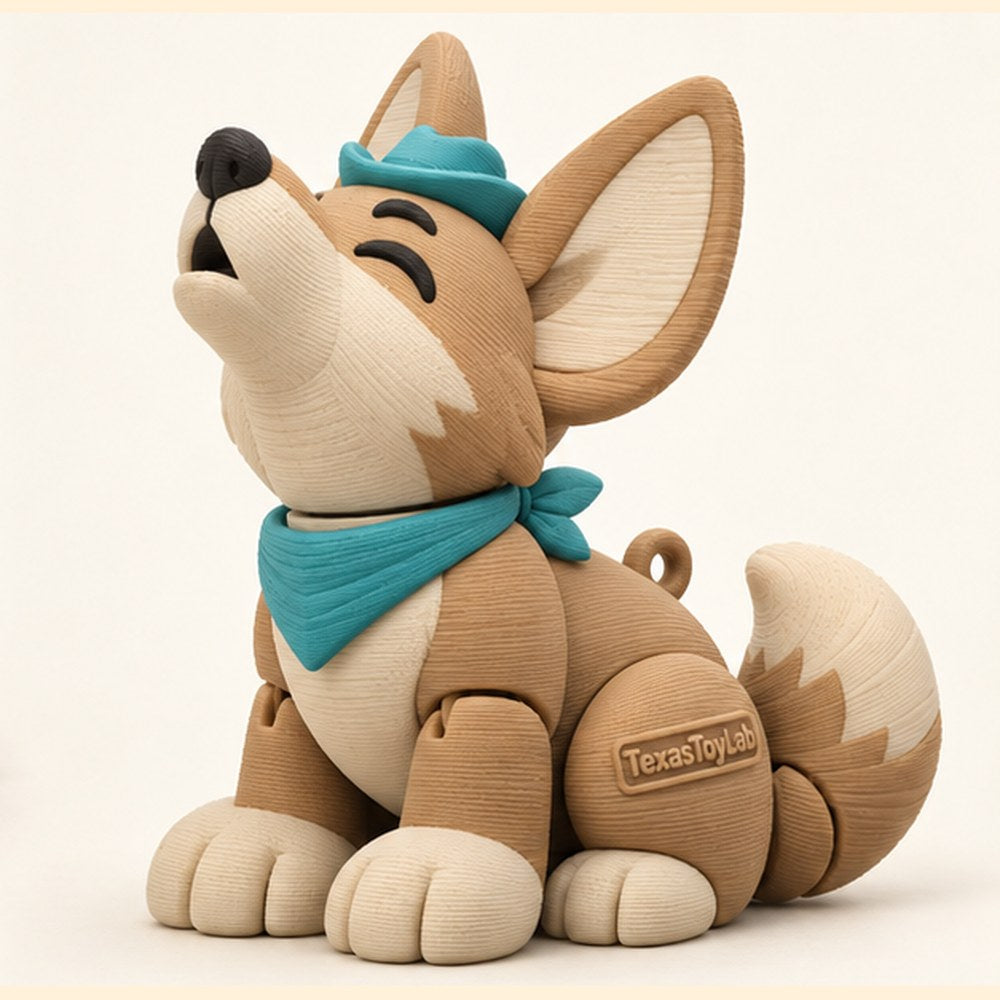 Mr. Coyote, 3D-printed toy