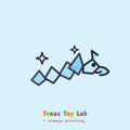 Crystal Dragon illustration on Texas Toy Lab brand card