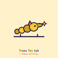 Grand Silk Dragon illustration on Texas Toy Lab brand card