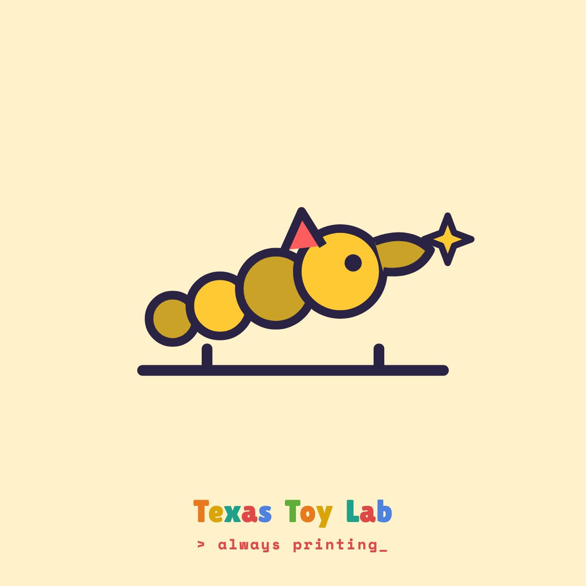 Grand Silk Dragon illustration on Texas Toy Lab brand card