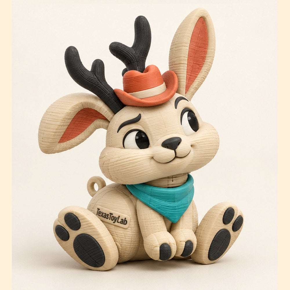 Jack the Jackalope, 3D-printed toy