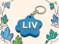 Personalized Name Keychain listing image, crystal-border style