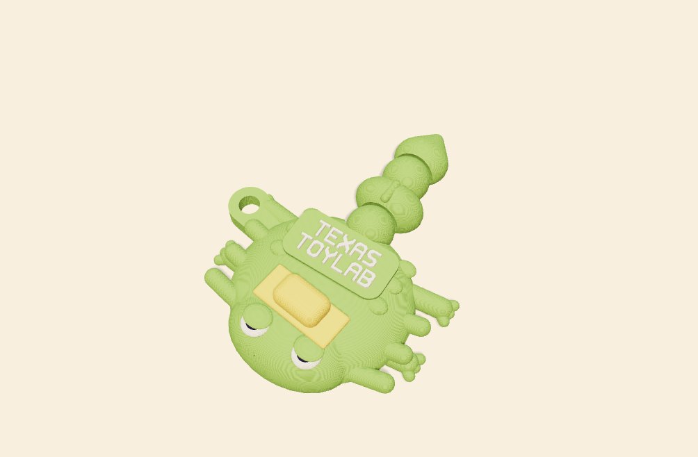 Prickle the Horned Lizard, whole-toy view of the print file