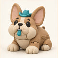 Reggie the Frenchie, 3D-printed toy