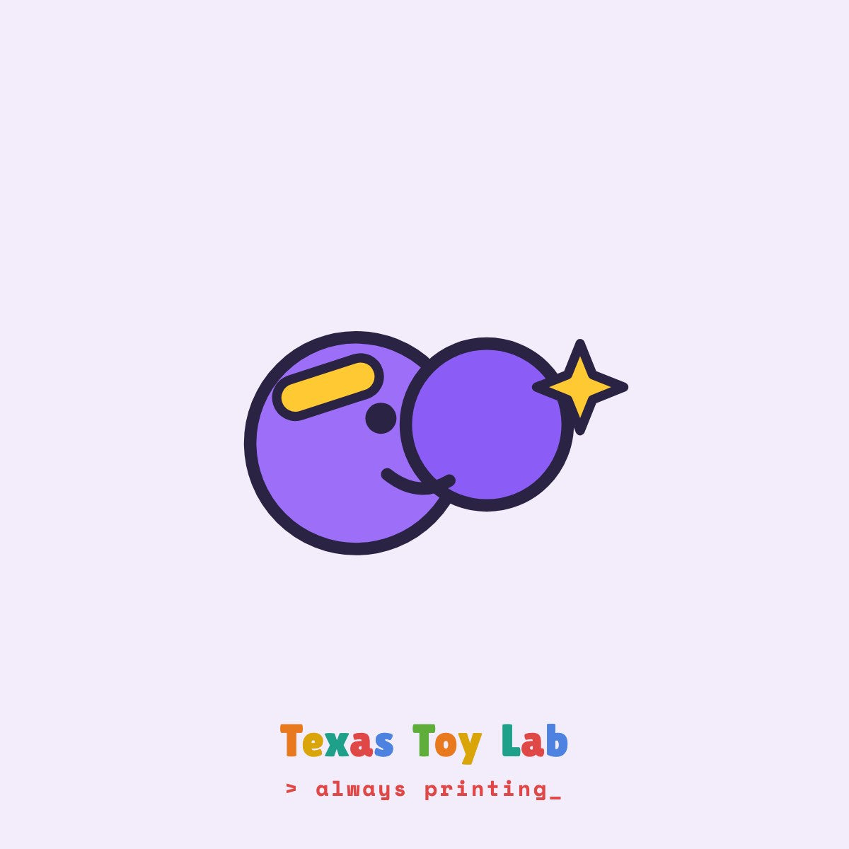 The Oops Shelf mystery toy illustration on Texas Toy Lab brand card