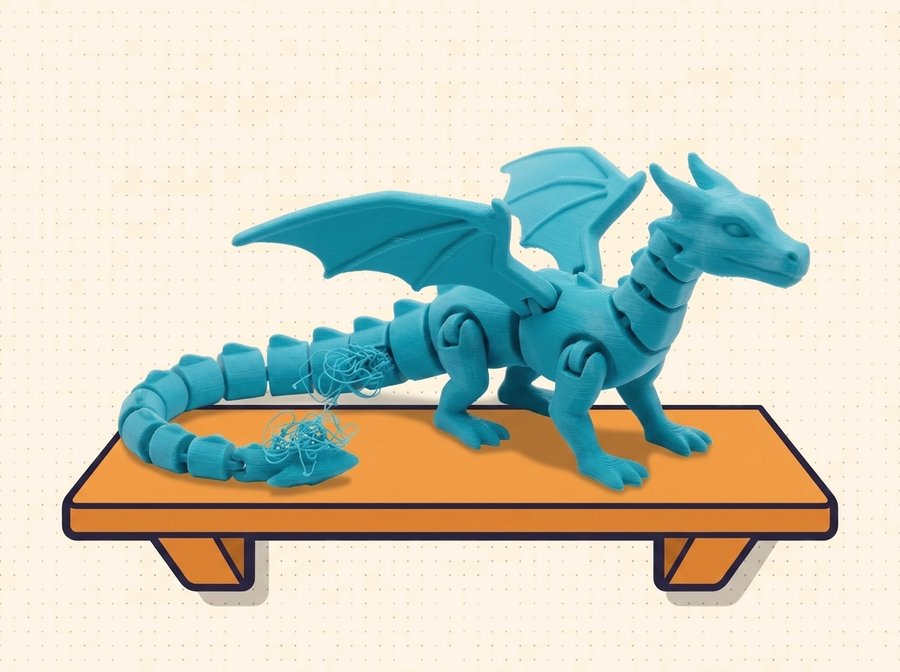 The Oops Shelf blemished mystery toy, a real defect print, shown in a scene